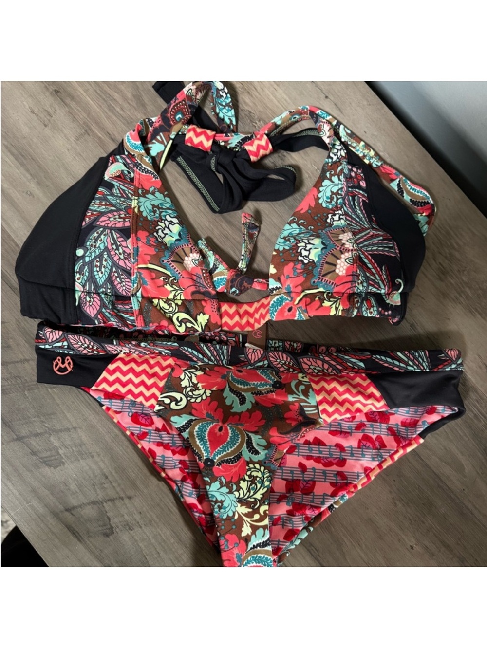 Maaji Reversible Bikini Set - Red and Black